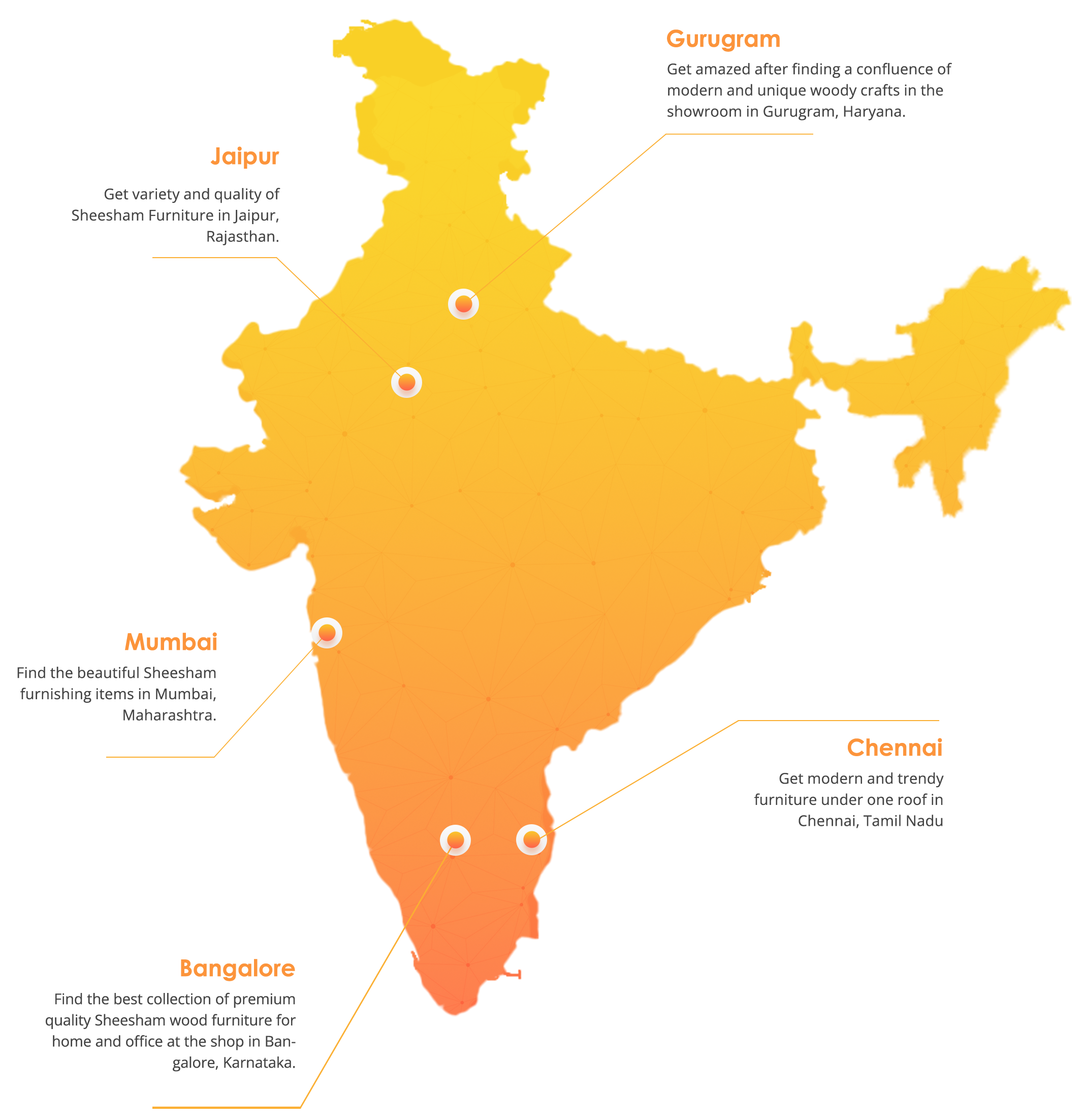 Brown Rabbit Furniture presence across India