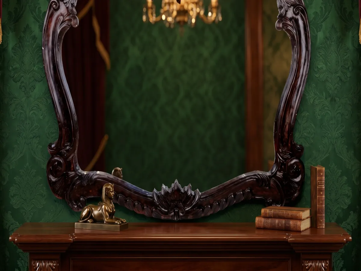  Dark Polish Mirror Frame