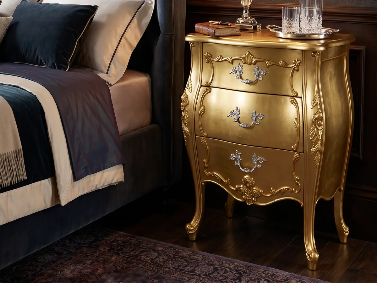 Royal Bedside Table | Handcrafted Luxury Side Table 
