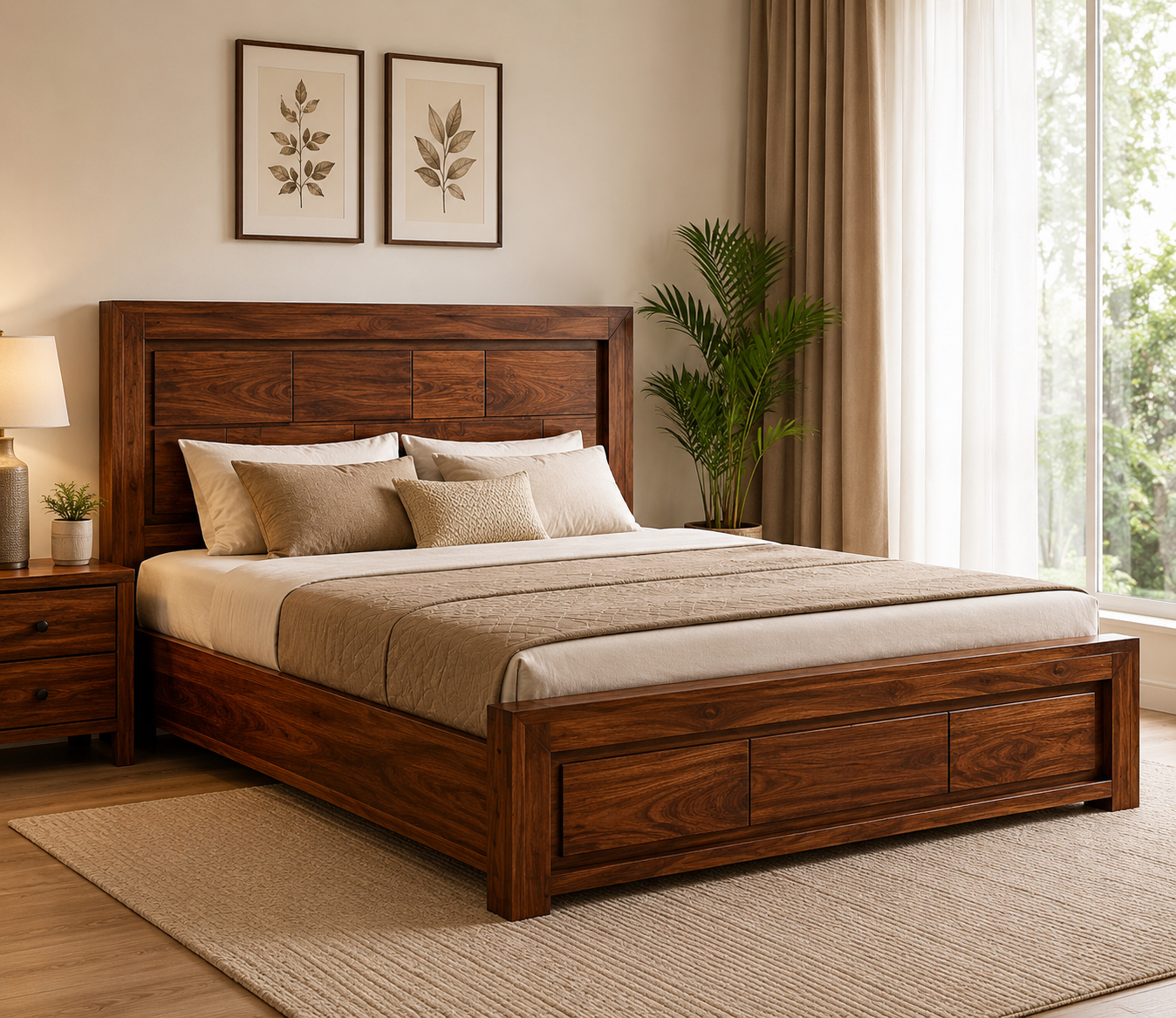 Elysian 3-Seater Premium Solid Wood Sofa